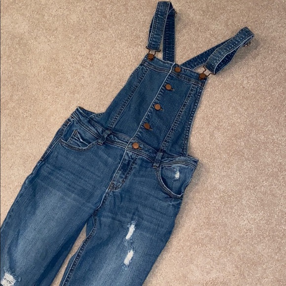 Skinny denim overalls - Picture 3 of 4